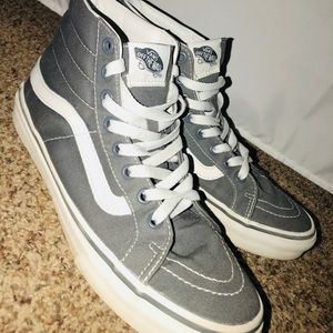 Gray hightop Vans
